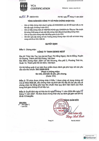Chứng nhận 1